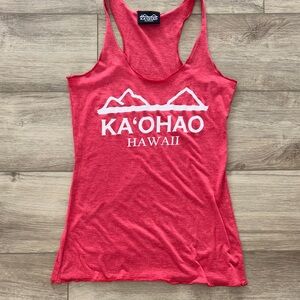 KA’OHAO volcano Hawaii Red Women's Tank Top size small